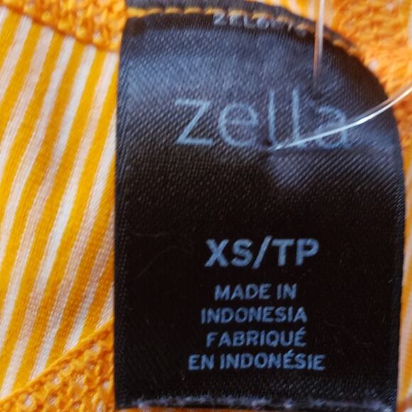 Zella orange striped racerback workout tank XS. NWOT - Picture 6 of 8